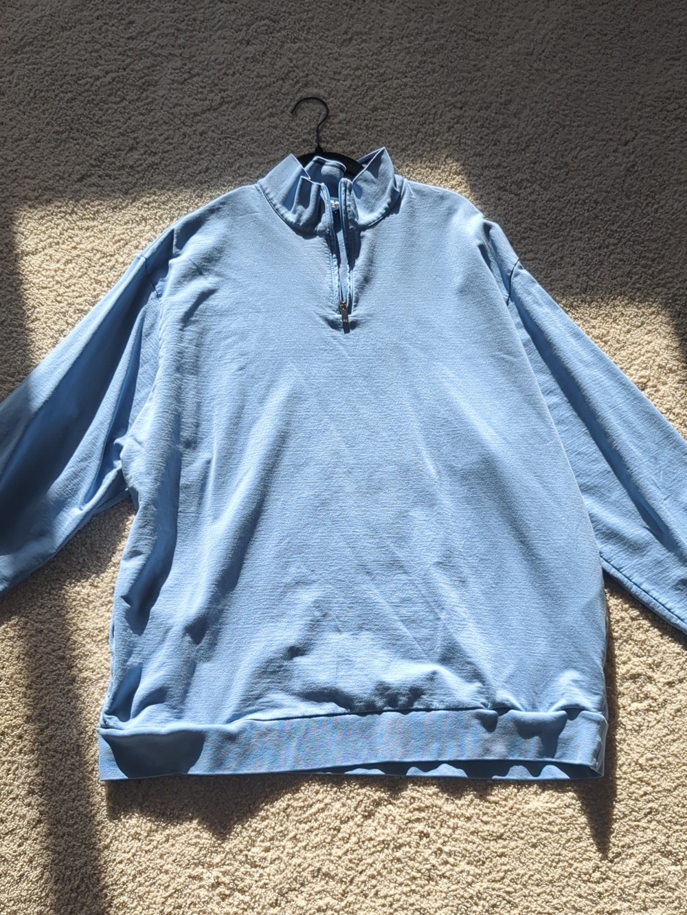 Men's‎ Light Blue Quarter-Zip Sweater Size XXL. Polo Golf